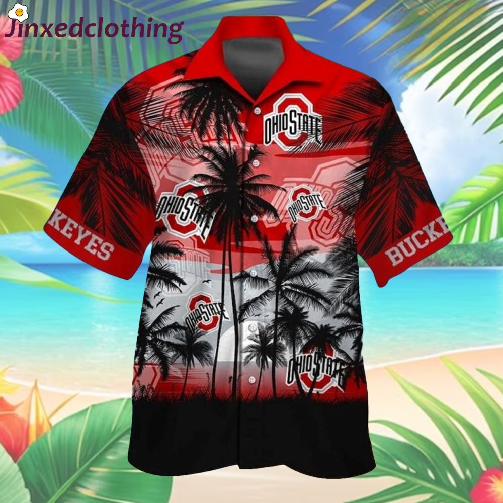 Ohio State Shirt Ohio State Hawaiian Shirt And Shorts Ohio State Buckeyes Shirt 